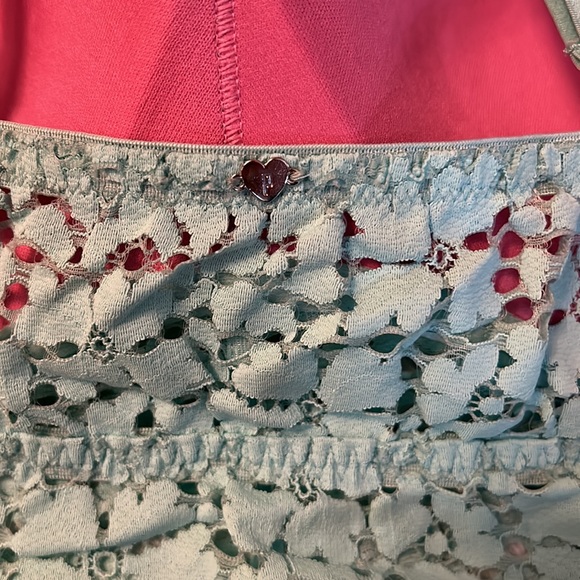 VICTORIAS SECRET PINK LARGE LACE BRALETTE LIGHT BLUE - Picture 3 of 5